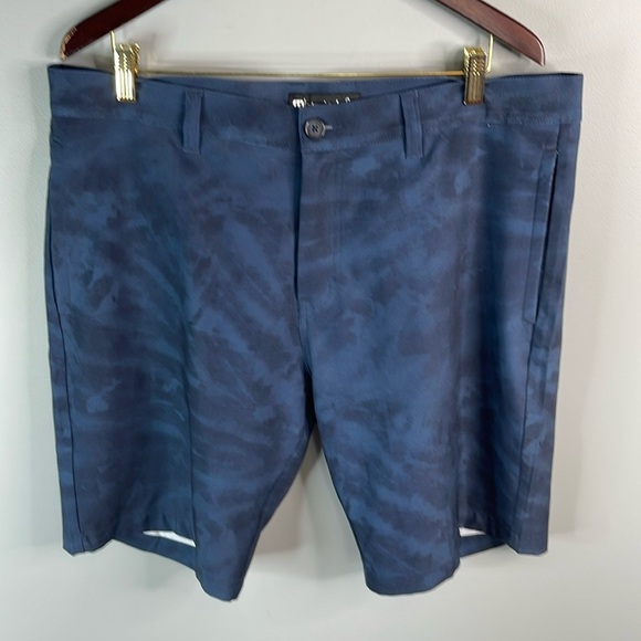 Travis Matthew Mens Dock Head Shorts Blue Black Flat Front Golf Performance 38 - Picture 11 of 11